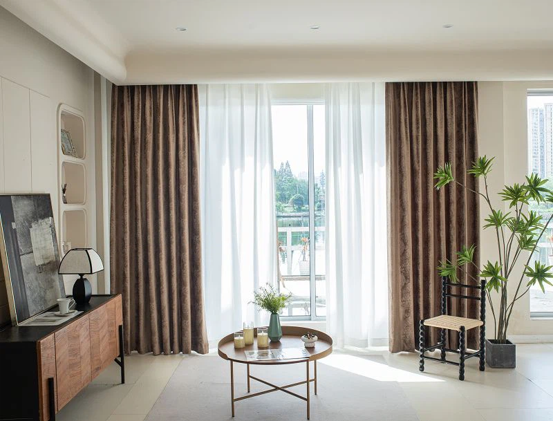 Aksamitna zasłona z marmurowym wzorem i laminowaniem